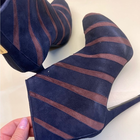 Bruno Magli Blue and Brown Heeled Boots - Picture 8 of 10